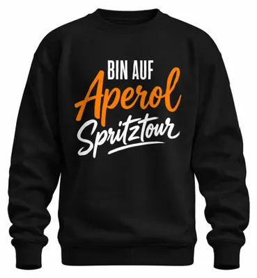 Productafbeelding van Aperol Spritz zomerfeest cocktail drank sweatshirt trui, zwart, 3XL