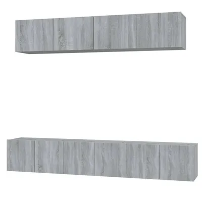 Produktbild von vidaXL 5-tlg. TV-Schrank-Set Grau Sonoma Holzwerkstoff
