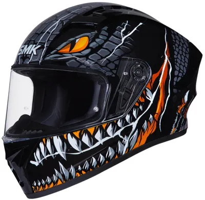 Image de Casque intégral SMK STELLAR TAOTEI taille M, orange/noir