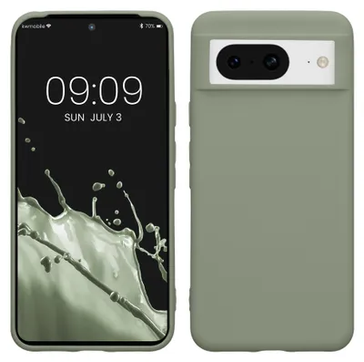 Produktbild von kwmobile Handyhülle für Google Pixel 8 Hülle - TPU Case - Kabelloses Laden - Schutzhülle Cover in Graugrün