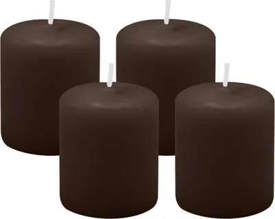 Produktbild von 4er Set Adventskranzkerzen Chocolate Schokolade Ø 50 x 60 mm