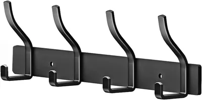 Imagen del producto de Ganchos para perchero de pared, acero inoxidable, 4 ganchos, color , para baño