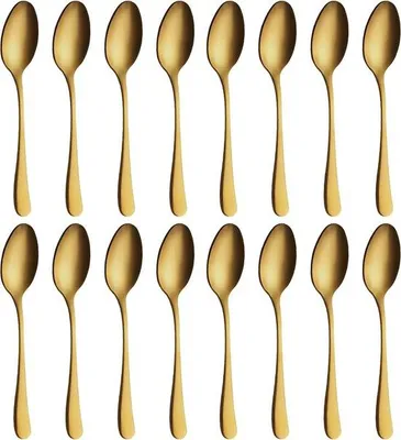 Produktbild von Famanu Teelöffel Set 16-teilig - Mattgold, 20,5 cm