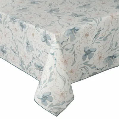 Produktbild von EUROFIRANY Mitteldecke Tischdecke 145 x 350 cm naturfarben Tischtuch Blumenmuster