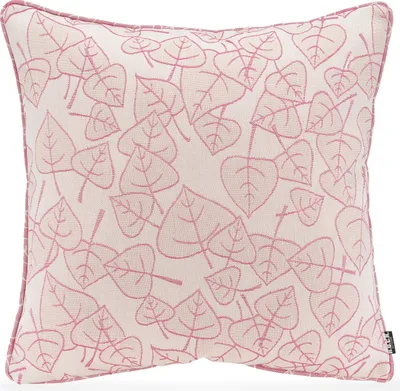 Produktbild von H.O.C.K. Nala Outdoor Kissen Blatt-Motiv mit Keder 50x50cm rosa col. 02-47