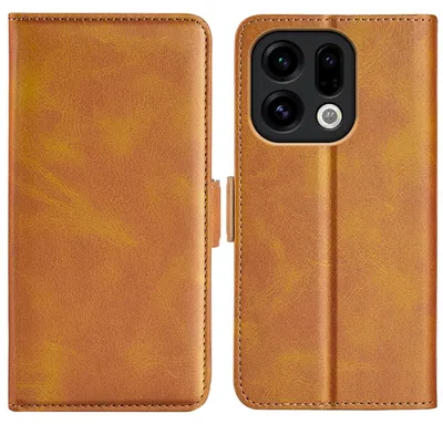 Productafbeelding van MobyDefend Hoesje - Geschikt voor Oppo Find X9 - Luxe Wallet Book Case (Sluiting Zijkant) - Lichtbruin