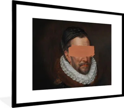 Produktbild von MuchoWow® Gerahmtes Poster Wilhelm von Oranien - Adriaen Thomasz - Gemälde 80x60 cm - Poster mit Schwarzem Bilderrahmen Wandposter Rahmen Foto Bilder - Schlafzimmer-Dekorationen - Fotoposter
