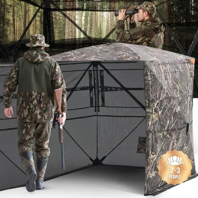 Image de 2-3 personnes tente de chasse cachette de chasse avec sac de transport - Tente de camouflage pour la chasse au cerf