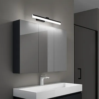 Produktbild von Mai & Mai Spiegelschrank Bad mit Beleuchtung Badschrank mit Spiegellampe BxTxH 100x15x70cm Spiegelleuchte 180° Drehbar LED Badlampe 60cm