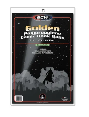Produktbild von BCW BCW Resealable Golden Comic Book Bags (100 St.)