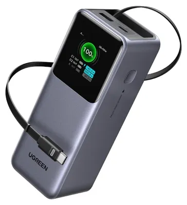 Immagine prodotto di Power Bank con Display Digitale, 20000mAh, USB, 2x Type-C, 165W, 20000mAh - Ugreen PB726 (55987B) - Grigio