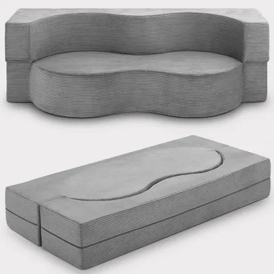 Productafbeelding van Beautissu gastenbed Leova, 200x90x30 cm, lichtgrijs