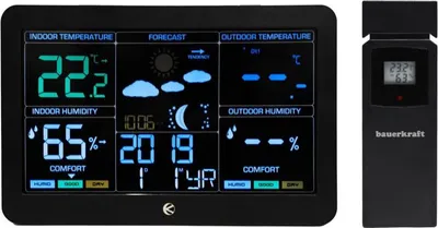 Obrázok produktu pre Bezdrôtová meteostanica teplomer barometer hodiny budík predpoveď
