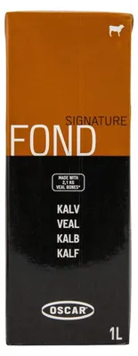 Produktbild von OSCAR Kalbsfond 1000 ml – Hochwertige Kalbsbrühe für Saucen & Suppen