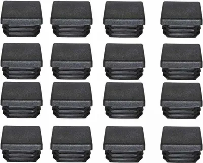 Produktbild von Kunststoffstopfen 40x40mm Vierkantrohr-Endkappe, schwarz, für Möbelfüße, Trampolin, 16 Stück