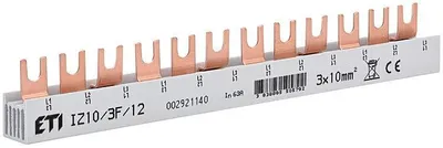 Isolierte Stangenset, 3-polig, IZ10/3F/12, 500 V, ATEX