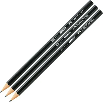 Produktbild von Hb Graphit Bleistift Schwarz 3 Stück Blister Faber-Castell 111182FC