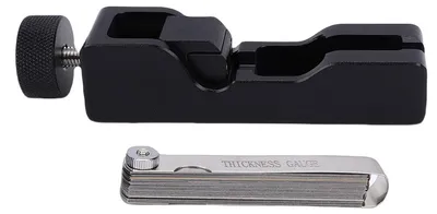 Produktbild von Zündkerzenabstandswerkzeug mit 32 Klingen, Stahlfühler, misst den Zündkerzenabstand von Fahrzeugen für die meisten 10 mm, 12 mm, 14 mm und 16 mm Gewin