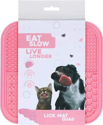 Obrázok produktu pre Jedzte pomaly, žite dlhšie Lízacia podložka Quad Pink