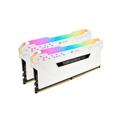 Produktbild von DIMM 16 GB DDR4-3000 (2x 8 GB) Dual-Kit (weiß, CMW16GX4M2C3000C15W, Vengeance RGB PRO, INTEL XMP)