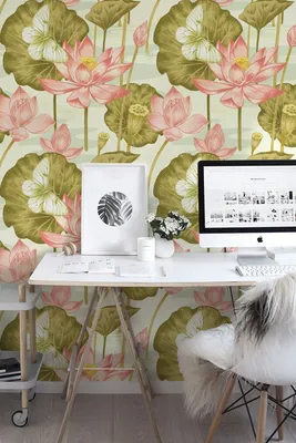 Produktbild von Coloray Fototapete 416x254 cm Latextapete Magicstick - Retro Blumenblumen Vintage botanisch