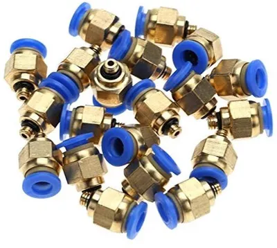 Pneumatische Koppeling 4mm - Schnelle Verbindung - Messing - 20 Stück - Auslaufsicher - Einfache Installation - Stoßfest