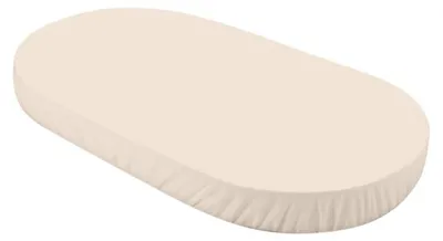 Produktbild von Waldin Spannbettlaken - Large Oval 73x122 cm - Beige | Spannbettlaken Babybett