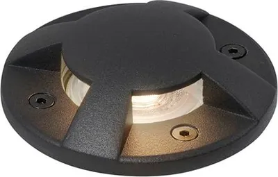 Produktbild von Moderner Bodeneinbaustrahler Schwarz GU10 50mm 4 Licht Effekt IP65 Cellar