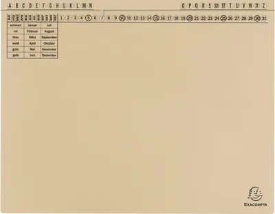Obrázek produktu pro Exacompta 371122B 25 Exacompta Hängehefter Exaflex Karton chamois 1 x Amtsheftung / kaufmännische Heftung