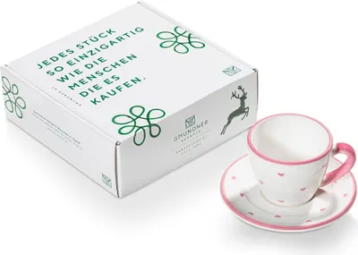 Immagine prodotto di Gmundner Keramik Herzerl Rosa Espresso per 2