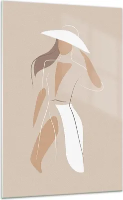 Produktbild von Bilder auf glas - Einteilig - Minimalismus Frau Buntstift - 70x100cm - Glasbilder - Wandbilder - Bilder - Wanddekoration aus Glas - Glas Bilder - Wandbild auf Glas - GPA70x100-4603
