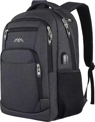 Produktbild von Rucksack Herren Schulrucksack Jungen Teenager Daypacks 15.6 Zoll Laptop Holzkohle