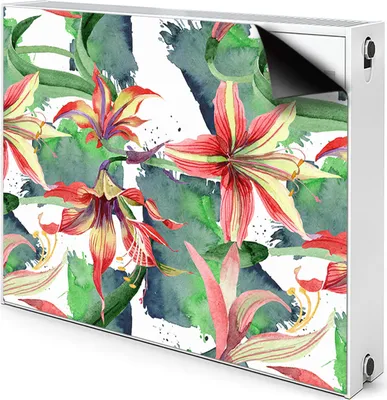 Produktbild von Magnet Radiator Magnet Mat Heizkörper Heizung Verkleidung Abdeckung 90x60 cm - Blume, Zwarty