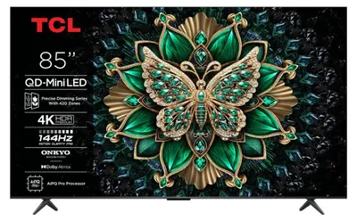 Zdjęcie produktu dla TCL C6K 85C6K, 2,16 m (85"), 3840 x 2160 px, QD-Mini LED, Smart TV, Wi-Fi, Metaliczny