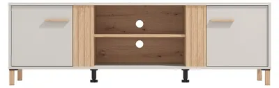 Produktbild von TV-Möbel mit 2 Türen und 2 Fächern – Beige und Natur – LYSANO