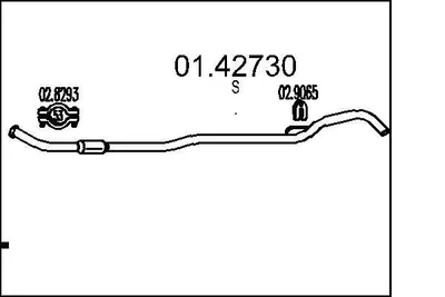 Produktbild von MTS Abgasrohr Auspuffrohr für RENAULT TWINGO I (C06) Vorne 01.42730