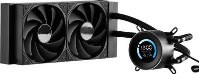 Zdjęcie produktu dla Chłodzenie wodne AIO – chłodzenie procesora – wentylator PWM 120 mm – 2200 obr./min – wyświetlacz 4,6 cm – kompatybilne z gniazdem Intel 115x/1366/2011/1700/1200 – gniazdem AMD AM4/AM5