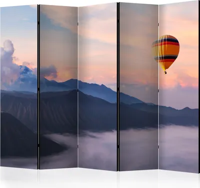 Obrázok produktu pre Paraván jednostranný Krajiny 225x172 cm 5-dielny viacfarebný