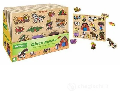 Image de Puzzle en bois avec pièces emboîtables, dimensions 40x30