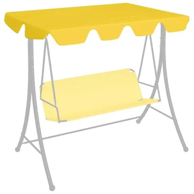 Produktbild von Ersatzdach Hollywoodschaukel Dachbezug Gartenschaukel Sonnenschutzdach Austauschdach Ersatzbezug für 2 und 3 Sitzer Gartenmöbel Gelb 210 x 146 cm