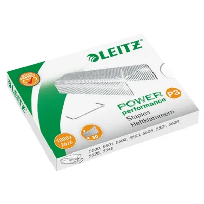 Obrázek produktu pro Leitz 5572-00-00 sponky 26/6, 1000 kusů