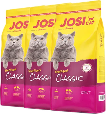 Produktbild von JosiCat Sterilised Classic 3 x 10 kg
