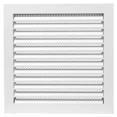 Produktbild von Europlast MRF3030 – Industrie-Lüftungsgitter aus Metall, 300x300mm, weiß