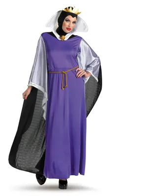 Böse Königin Deluxe Kostüm Damen, Disney Schneewittchen, Lila/Schwarz