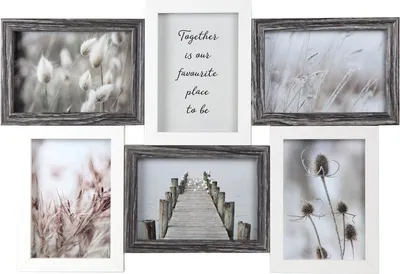 Produktbild von Fotogalerie 6er Set 10x15 cm Schwarz und Weißer Bilderrahmen modern, elegant, Geschenkidee, Wanddekoration
