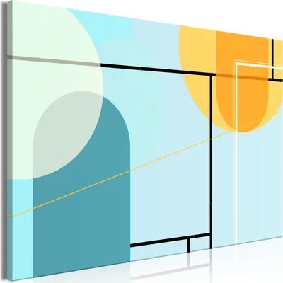 Produktbild von Italienischer Leinwand Leinwandbild - Arranged Ocean (1 Part) Wide 90x60 cm Abstrakt a-A-0577-b-a