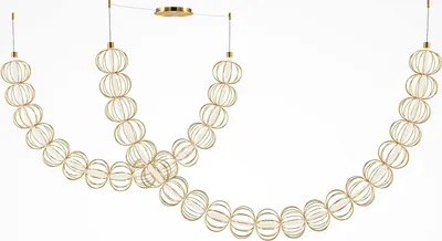 Produktbild von Maytoni Moderne Pendelleuchte Golden Cage LED incl. in Gold aus Metall Acryl 107 W für Küche, Schlafzimmer, Wohnzimmer, Esszimmer, Lobby
