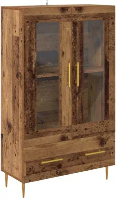 Produktbild von Highboard Altholz 69,5 x 31 x 115 cm Engineered Wood und Glas