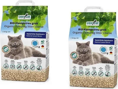 Produktbild von 40L CosyCat -Klumpstreu GROB aus Holz 100% natürliches Katzenstreu