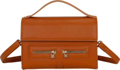 Image de Gallantry, sac à bandoulière pour femme avec deux poches avant zippées, marron